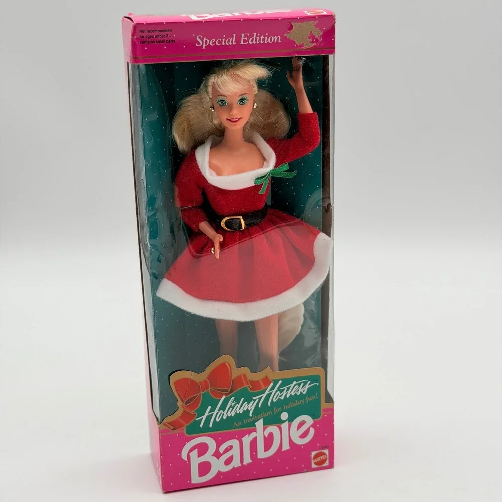 Mattel Holiday Hostess Barbie Special Edition 1992 Red Velvet Dress 10280 NIB